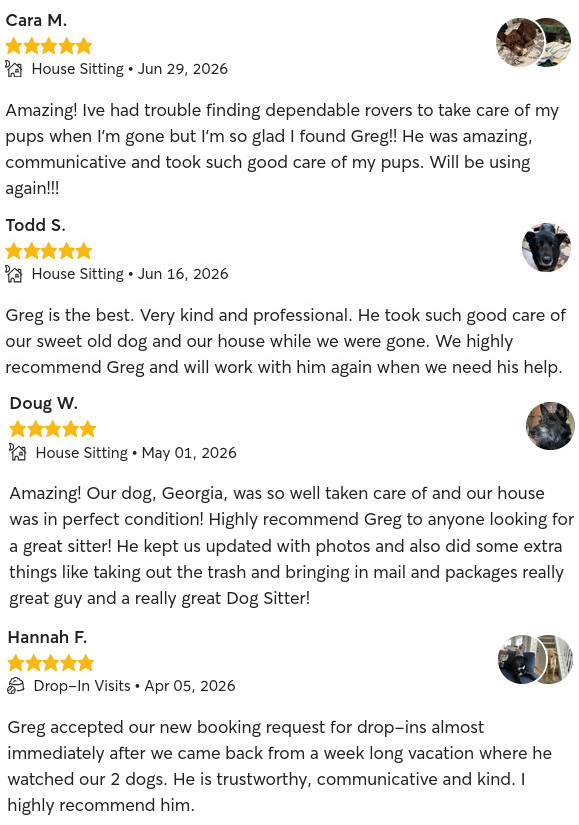 Customer reviews for Pet Care by Greg