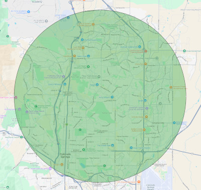 Pet Care by Greg service area map